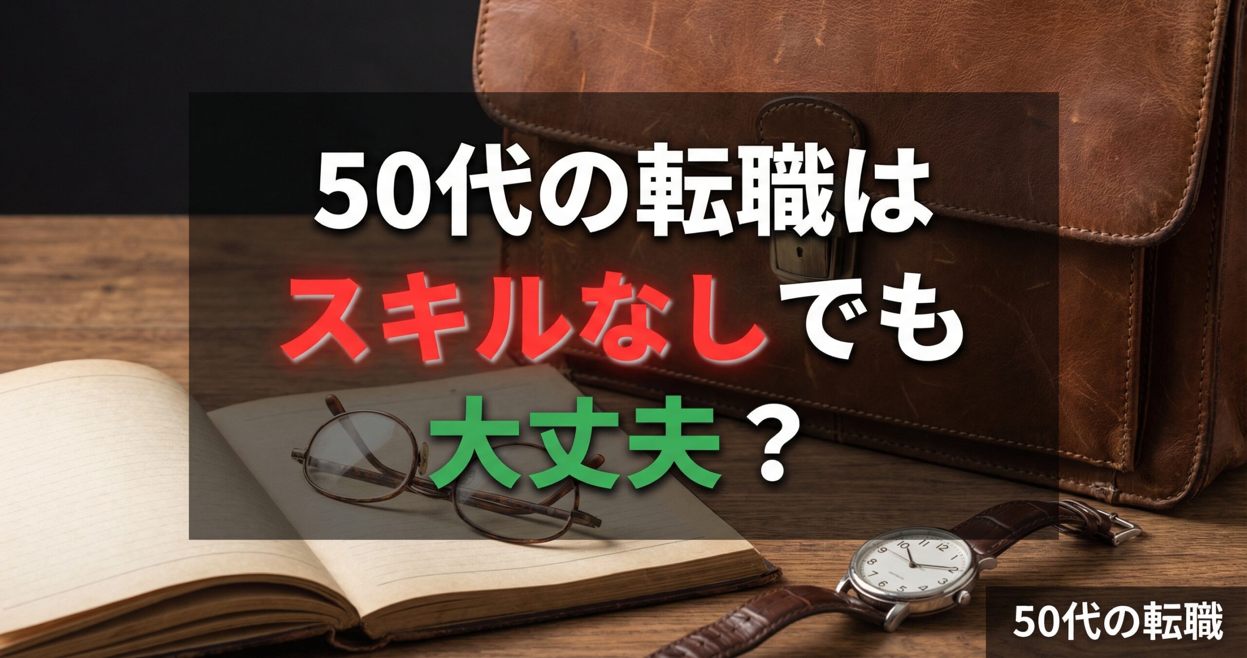 【50代の転職スキルなし】でも大丈夫